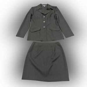 Elegant Black Women's Skirt & Blazer